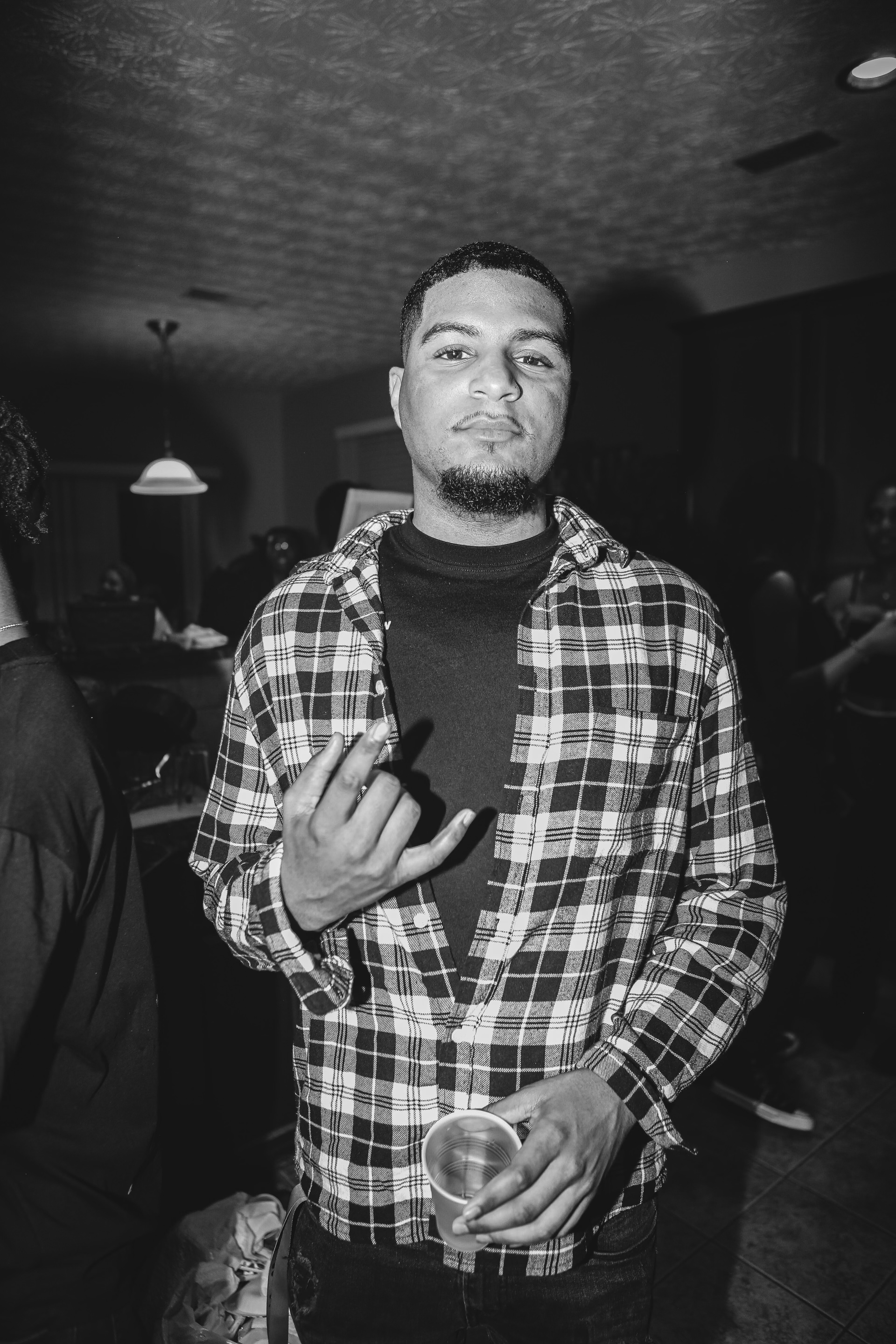 Black and white lifestyle photo
